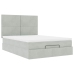 Estructura cama otomana colchones gris claro 140x190cm