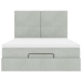 Estructura cama otomana con colchones gris claro 140x200cm