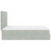 Estructura cama otomana con colchones gris claro 140x200cm