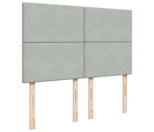 Estructura cama otomana con colchones gris claro 140x200cm