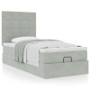 Estructura cama otomana colchones gris claro 90x190cm