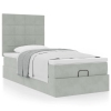 Estructura cama otomana colchones gris claro 90x200cm