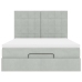 Estructura cama otomana colchones gris claro 140x190cm