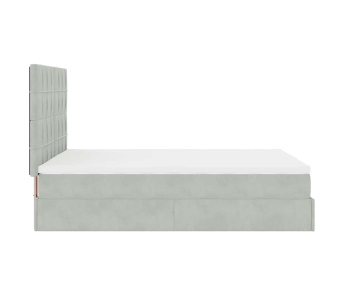 Estructura cama otomana colchones gris claro 140x190cm