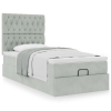 Estructura cama otomana colchones gris claro 90x190cm