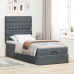 Estructura cama otomana colchones gris oscuro 90x190cm