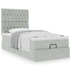 Estructura cama otomana colchones gris claro 90x200cm