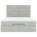 Estructura cama otomana con colchones gris claro 140x200cm