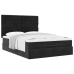 Estructura cama otomana colchones terciopelo negro 140x200cm