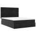 Estructura cama otomana colchones terciopelo negro 140x200cm