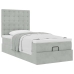 Estructura cama otomana colchones gris claro 90x190cm