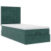 Estructura cama otomana colchones verde oscuro 90x190cm