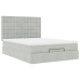 Estructura cama otomana colchones gris claro 140x190cm