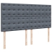 Estructura cama otomana colchones terciopelo gris oscuro