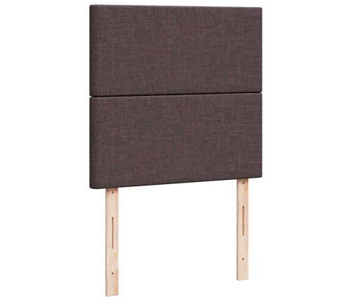Estructura cama otomana colchones tela marrón oscuro 200x200cm