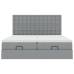 Estructura de cama otomana colchones tela gris claro 160x200cm