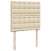 Estructura de cama otomana con colchones tela crema 200x200cm