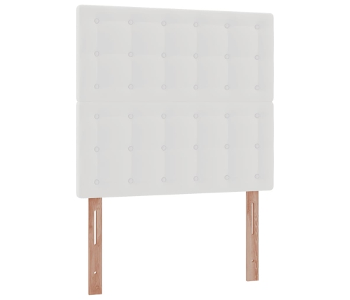 Estructura cama otomana colchón cuero sintético blanco 90x200cm