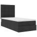 Estructura cama otomana colchón tela negra 90x190 cm
