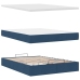 Estructura de cama otomana colchón tela azul pardo 140x200cm