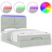 Estructura cama otomana con colchones gris claro 140x200cm