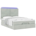 Estructura cama otomana con colchones gris claro 140x200cm