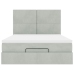 Estructura cama otomana con colchones gris claro 140x200cm