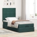 Estructura cama otomana colchones verde oscuro 90x190cm