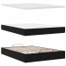 Estructura cama otomana colchones terciopelo negro 140x200cm