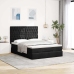 Estructura cama otomana colchones terciopelo negro 140x200cm