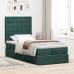 Estructura cama otomana colchones verde oscuro 90x190cm