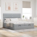 Estructura de cama otomana colchones tela gris claro 200x200cm