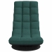 Silla giratoria de suelo de tela verde oscuro 70x51x79 cm