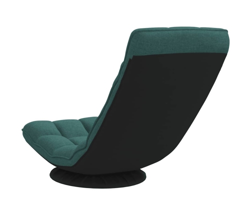 Silla giratoria de suelo de tela verde oscuro 70x51x79 cm