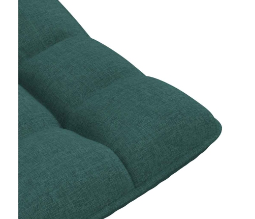 Silla giratoria de suelo de tela verde oscuro 70x51x79 cm