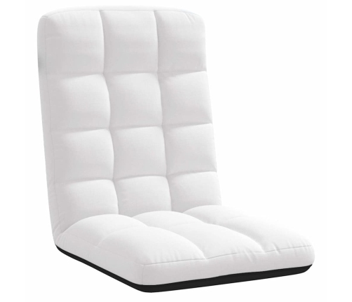 Silla de suelo plegable de tela blanca 71x51x62 cm