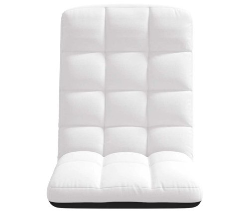 Silla de suelo plegable de tela blanca 71x51x62 cm