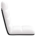 Silla de suelo plegable de tela blanca 71x51x62 cm