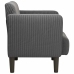 Sillón con reposabrazos gris oscuro 54 cm tejido de pana