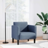 Sillón con reposabrazos azul 54 cm tejido de pana