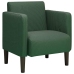 Sillón con reposabrazos verde jungla 54 cm tejido de pana