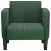 Sillón con reposabrazos verde jungla 54 cm tejido de pana