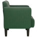 Sillón con reposabrazos verde jungla 54 cm tejido de pana