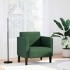 Sillón con reposabrazos verde jungla 54 cm tejido de pana