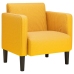 Sillón con reposabrazos amarillo claro 54 cm tejido de pana