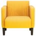 Sillón con reposabrazos amarillo claro 54 cm tejido de pana