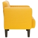 Sillón con reposabrazos amarillo claro 54 cm tejido de pana