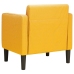 Sillón con reposabrazos amarillo claro 54 cm tejido de pana