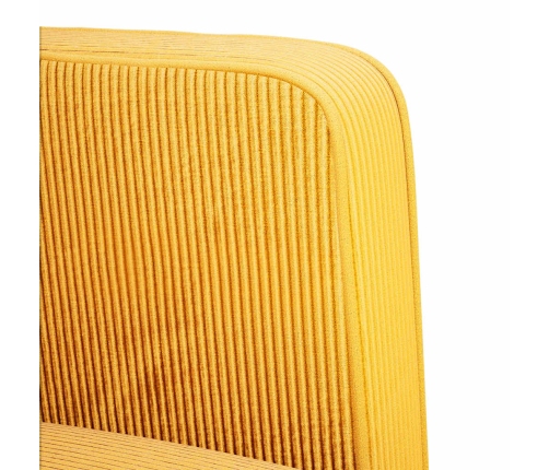 Sillón con reposabrazos amarillo claro 54 cm tejido de pana