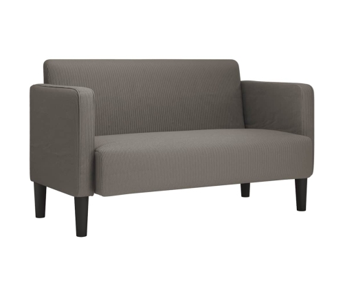 Sofá Loveseat gris claro 109 cm tejido de pana